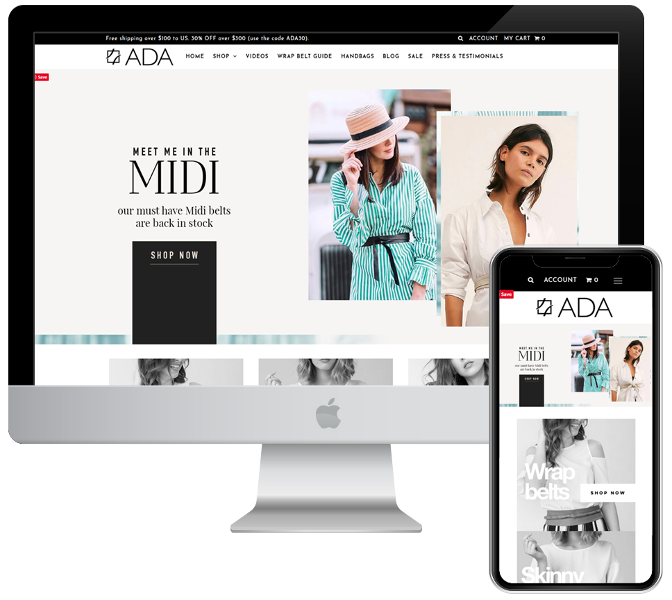 ADA Fashion & Accessories, Shopify Store